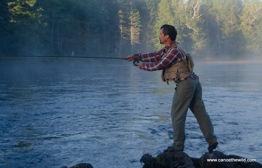 Maine guide, fishing, fly fishing, small mouth bass, canoe trip